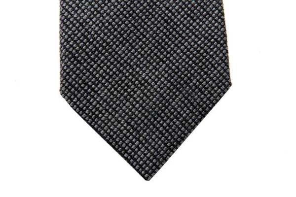 Battisti Tie: Medium grey melange, pure wool