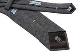 Battisti Tie: Medium grey melange, pure wool