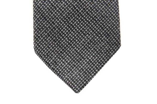 Battisti Tie: Light grey melange, pure wool