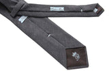 Battisti Tie: Charcoal grey chevron weave, pure wool