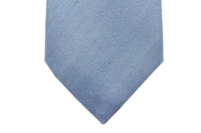Battisti Tie: Soft sky blue, pure wool
