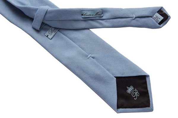 Battisti Tie: Soft sky blue, pure wool