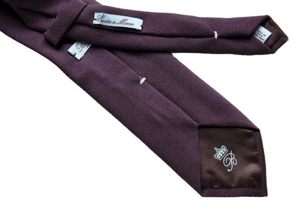 Battisti Tie: Dark purple, pure wool