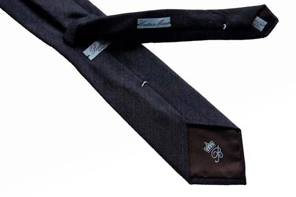 Battisti Tie: Soft navy blue, pure wool