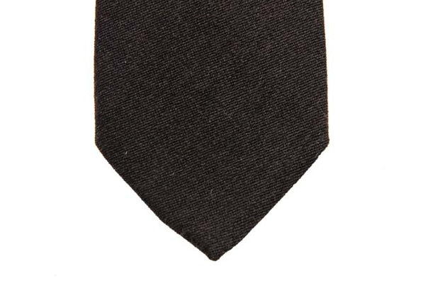 Battisti Tie: Soft dark brown, pure wool