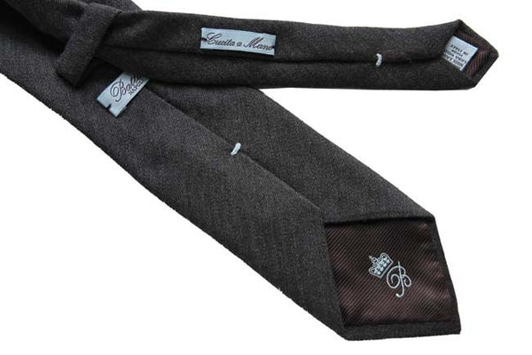 Battisti Tie: Charcoal grey, pure wool
