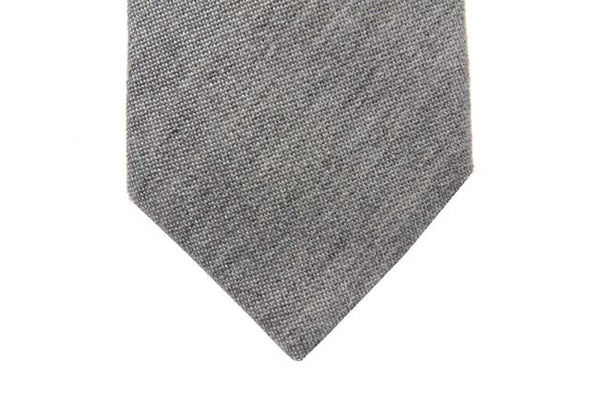 Battisti Tie: Light grey, pure wool