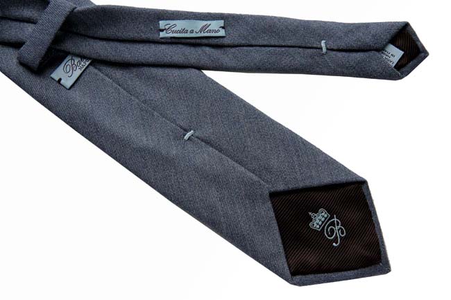 Battisti Tie: Soft jeans blue, pure wool