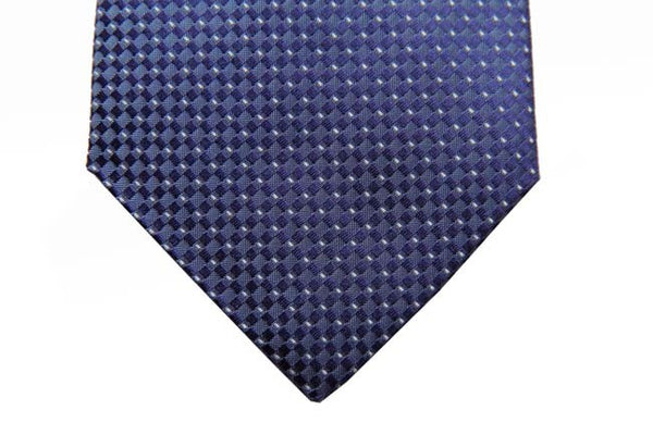 Battisti Tie Sale!: French blue with lattice pattern, hidden pocket, pure silk