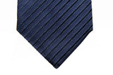 Battisti Tie Midnight with with pindot stripes, hidden pocket, pure silk