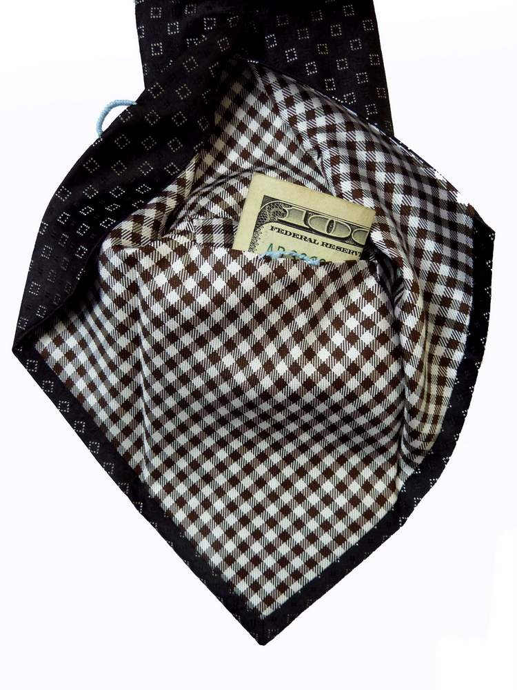 Battisti Tie SALE! Black white squares pattern, 1-button & pocket, pure silk
