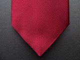 Battisti Tie: Solid red twill, pure silk
