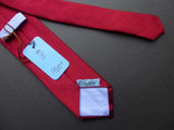 Battisti Tie: Solid red twill, pure silk