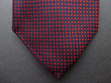 Battisti Tie: Red & black micro-square pattern, pure silk