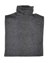 Battisti Sweater: Medium grey, Turtle neck, cashmere silk blend