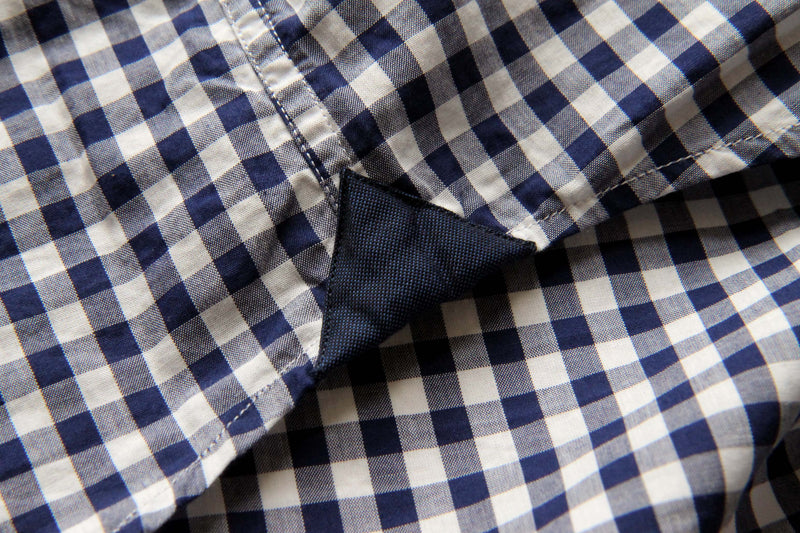 Benjamin Sport Shirt: White & Navy Check