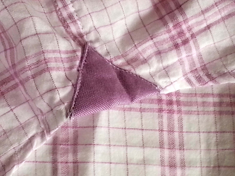 Benjamin Sport Shirt: White with soft fuchsia plaid, spread collar, pre-washed cotton