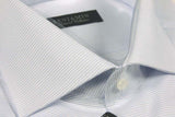 Benjamin Dress Shirt: Light blue & white square dobby, medium spread collar, pure cotton