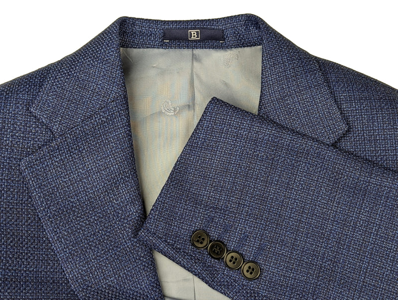 Benjamin Sport Coat French Blue Weave 2-button Soft Shoulder Wool