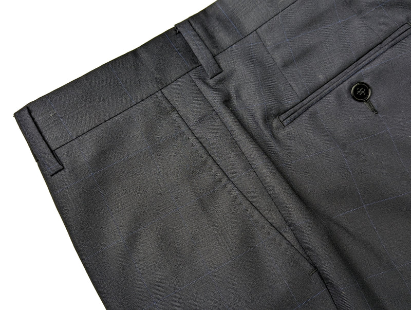 Benjamin Suit Midnight Blue Windowpane 2-Button Wool
