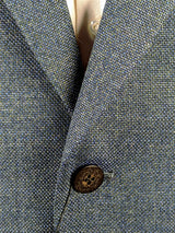 Benjamin Sport Coat Ocean Blue-Green 2-button Soft Shoulder REDA Wool Hopsack