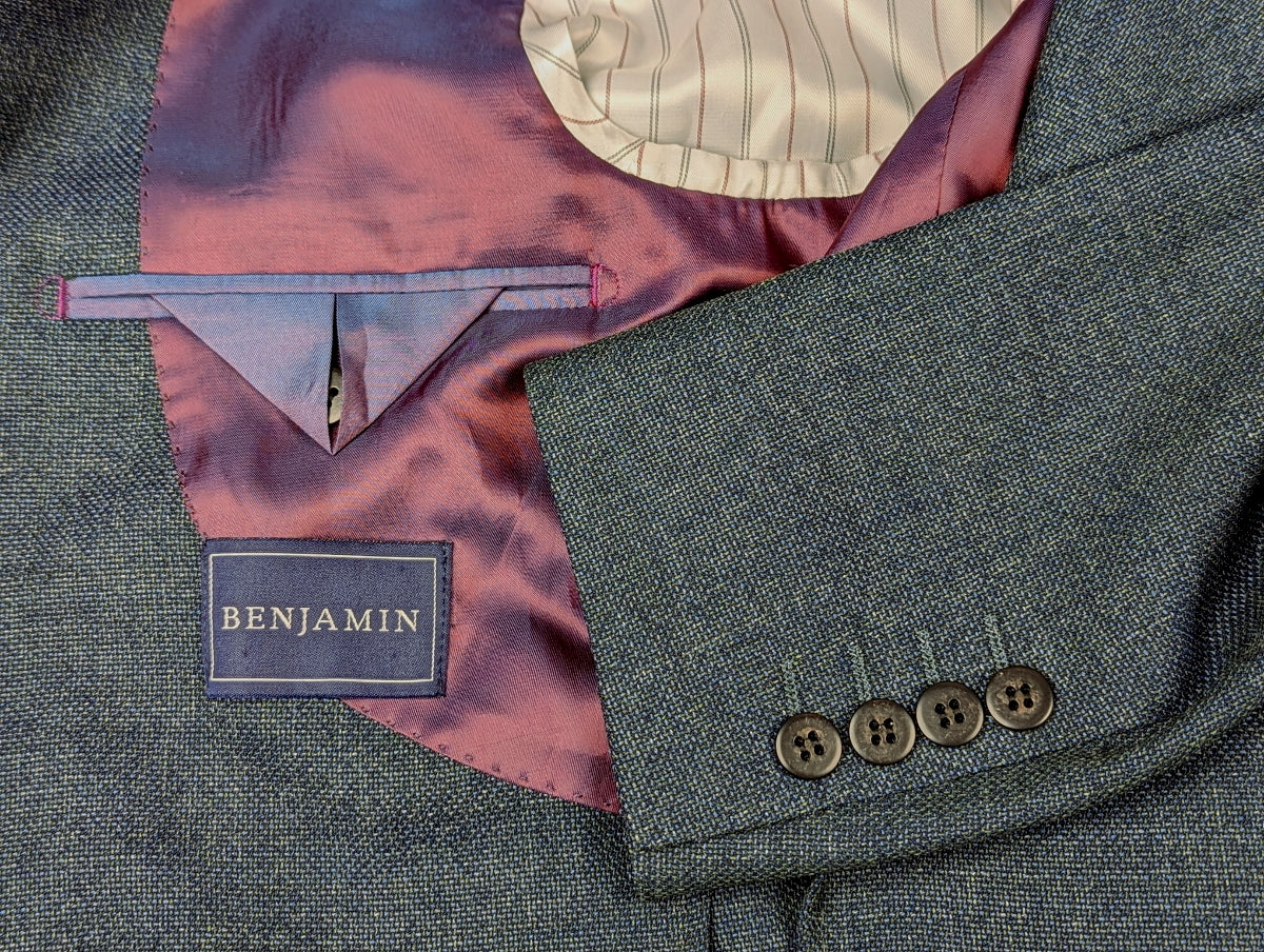 Benjamin Sport Coat Ocean Blue-Green 2-button Soft Shoulder REDA Wool ...