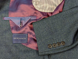Benjamin Sport Coat Ocean Blue-Green 2-button Soft Shoulder REDA Wool Hopsack