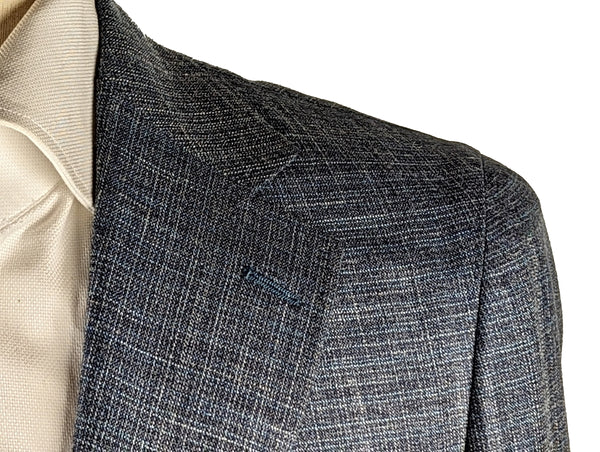 Benjamin Sport Coat Soft Blue 2-button Soft Shoulder REDA Textured Wool