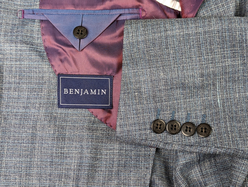 Benjamin Sport Coat Soft Blue 2-button Soft Shoulder REDA Textured Wool