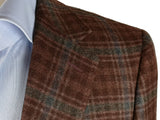 Benjamin x Zegna Cloth Sport Coat Burgundy Brown Plaid 2-button Slim Fit Wool/Cashmere
