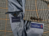 Benjamin x Zegna Cloth Sport Coat Grey Check Plaid 2-button Slim Fit Wool/Cashmere