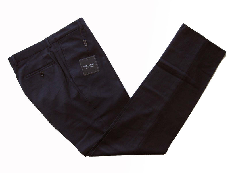 Benjamin Trousers: Dark navy, flat front, super 140's wool