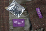 Benjamin Sartorial Sport Coat: Brown with rust & green plaid, Napoli 3-button, pure cashmere