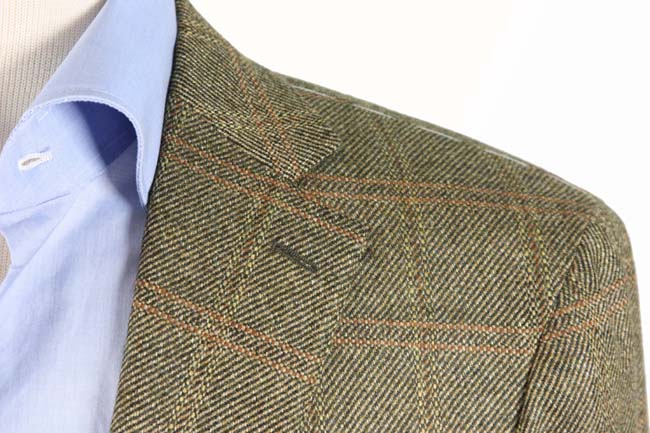 Final Sale Benjamin Sartorial Sport Coat: Greenish Tan Plaid