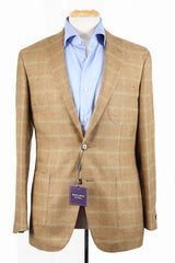 Final Sale Benjamin Sartorial Sport Coat: Tan Windowpane