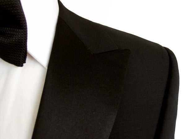 Benjamin Sartorial Tuxedo: Scala, Black, 1-button Scala model, supefine wool faille