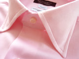 Benjamin Dress Shirt: Pink royal oxford, medium spread collar, pure cotton