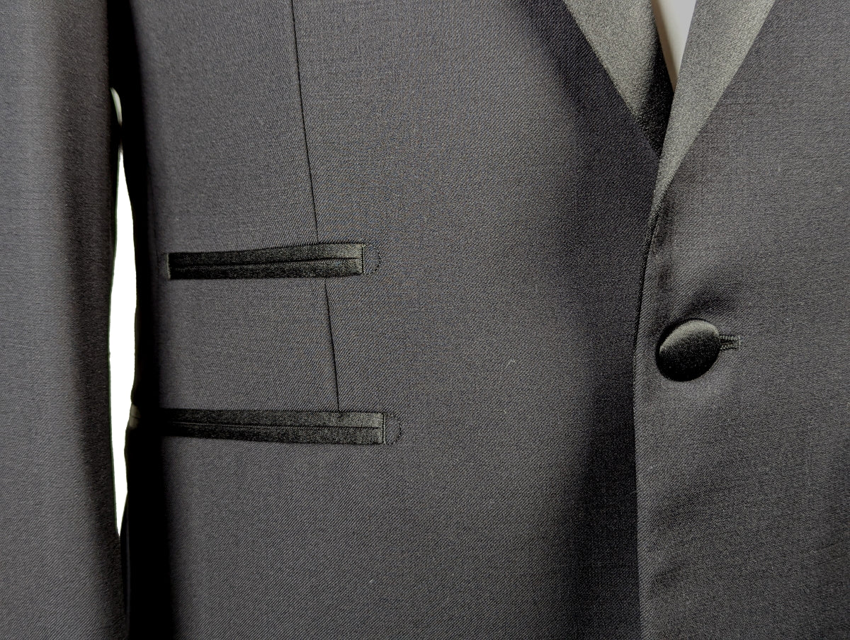 Benjamin Sample Tuxedo Black 1-button superfine wool/cashmere ...