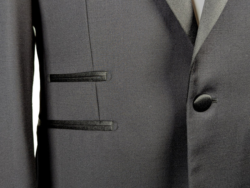 Benjamin Sample Tuxedo Black 1-button superfine wool/cashmere