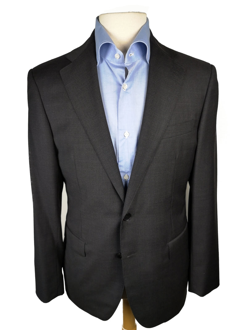 Benjamin Sartorial Suit: 38L, Charcoal gray, 2-button Napoli model, super 140's wool