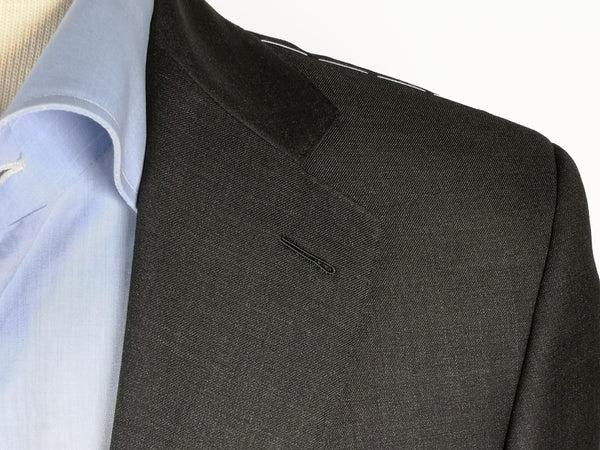 Benjamin Sartorial Suit: 38L, Charcoal gray, 2-button Napoli model, super 140's wool
