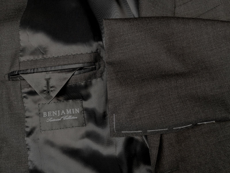 Benjamin Sartorial Suit: 38L, Charcoal gray, 2-button Napoli model, super 140's wool