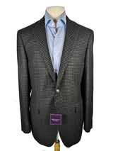 Benjamin Sartorial Sport Coat Charcoal houndstooth check, Napoli 2-button, pure cashmere