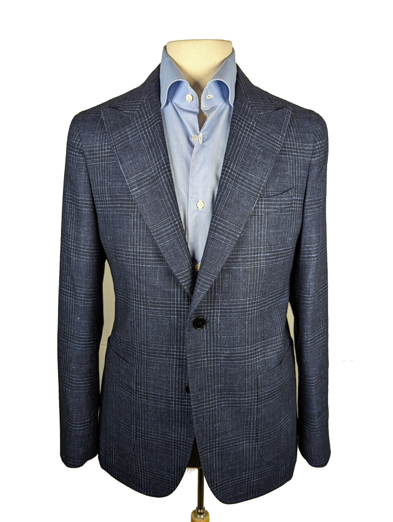 Benjamin 3-in-1 Suit Blue Glen Plaid 2-button Peak VBC Wool