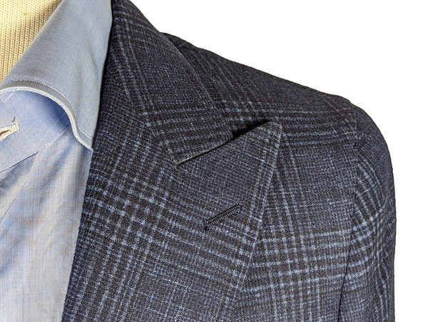 Benjamin Sample 3-in-1 Suit Blue Glen Plaid 2-button Peak VBC Wool