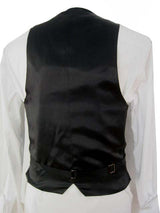 Benjamin Suit Vest: Gunmetal gray, 6-button, super 140's wool