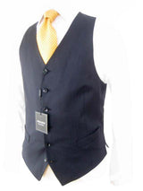 Benjamin Suit Vest Navy Herringbone SALE!, 6-button Super 150's wool