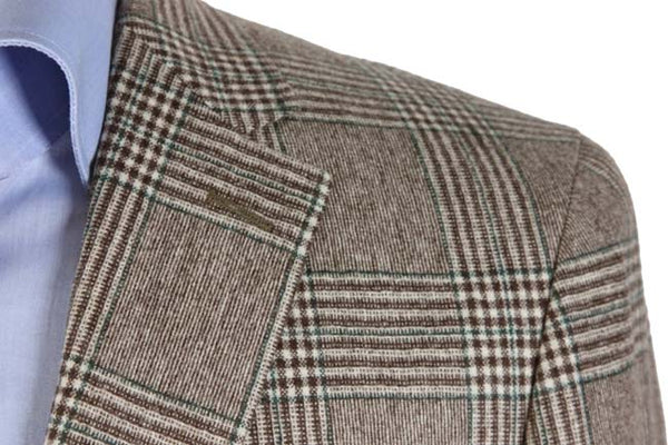 Final Sale Benjamin Sport Coat: Brown & White Plaid