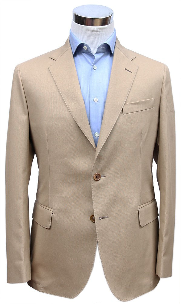 Bella Spalla Sport Coat: Light beige, 2-button, linen/cotton blend