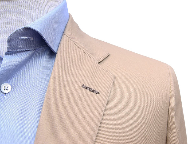 Bella Spalla Sport Coat: Light beige, 2-button, linen/cotton blend
